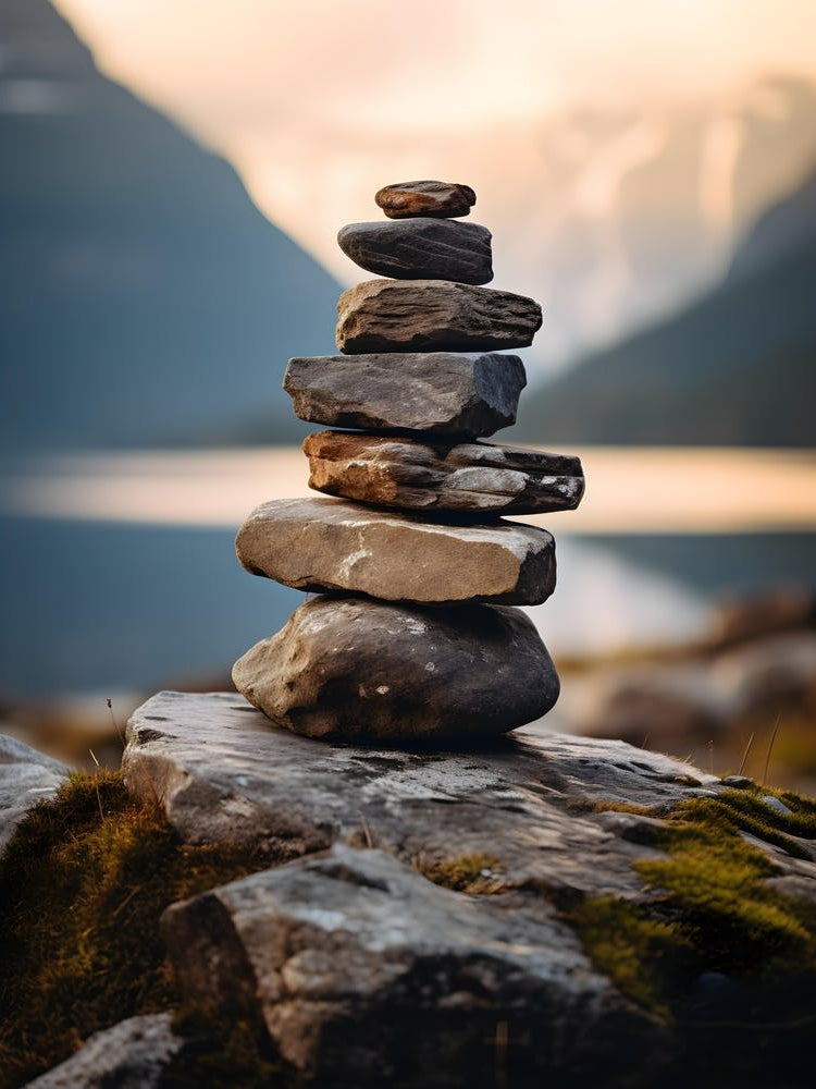 Stone Cairn in the Mountains