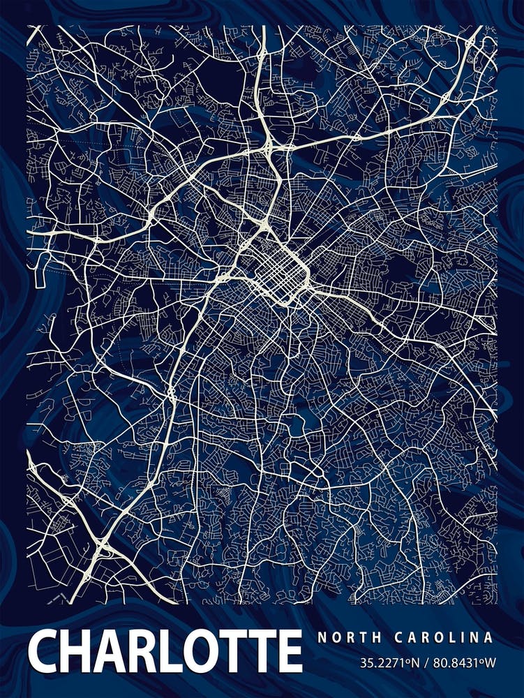 Charlotte Crocus Marble Map