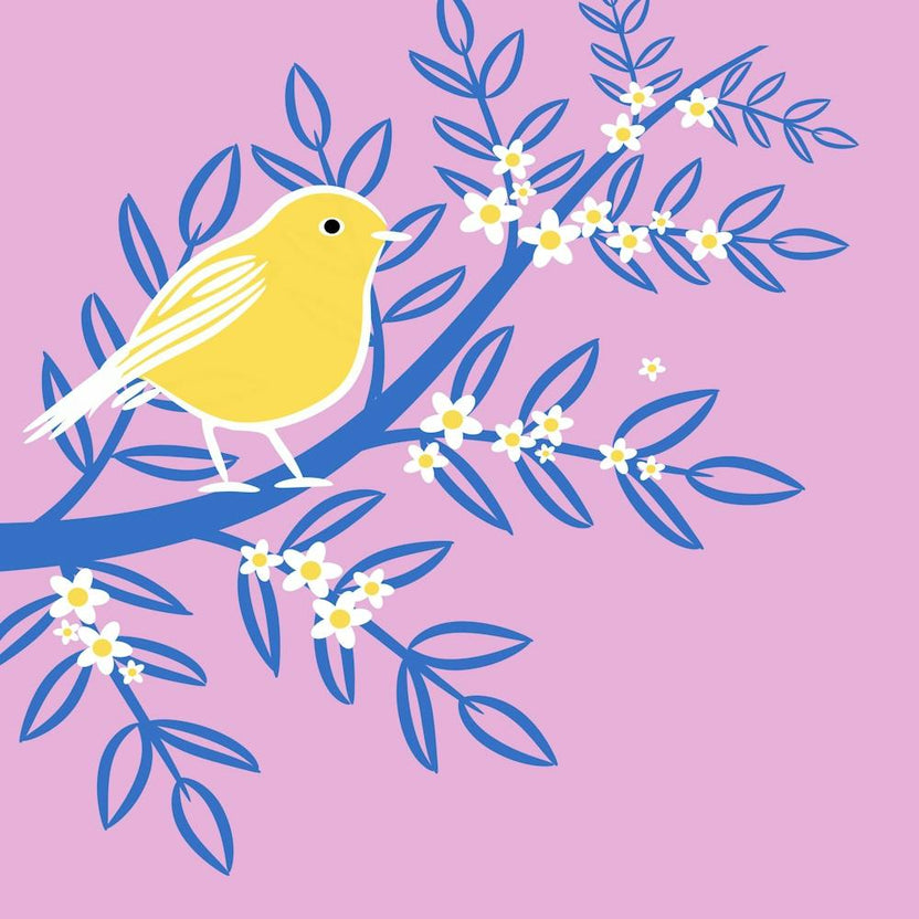 Floral Bird Nature Branch