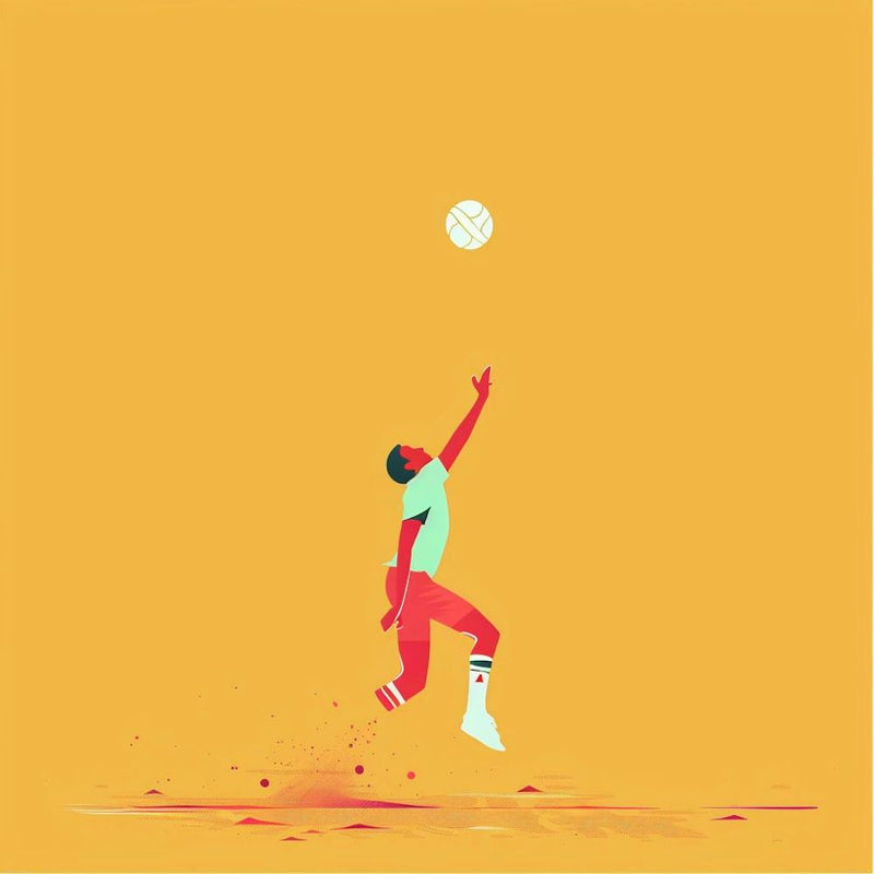 Volleyball Player Jumping For The Ball