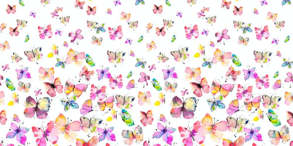 Spring Watercolor Butterflies
