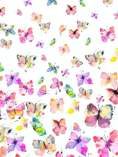 Spring Watercolor Butterflies