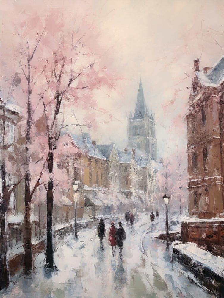 Dreamy Winter Painting Nottingham United Kingdom 3