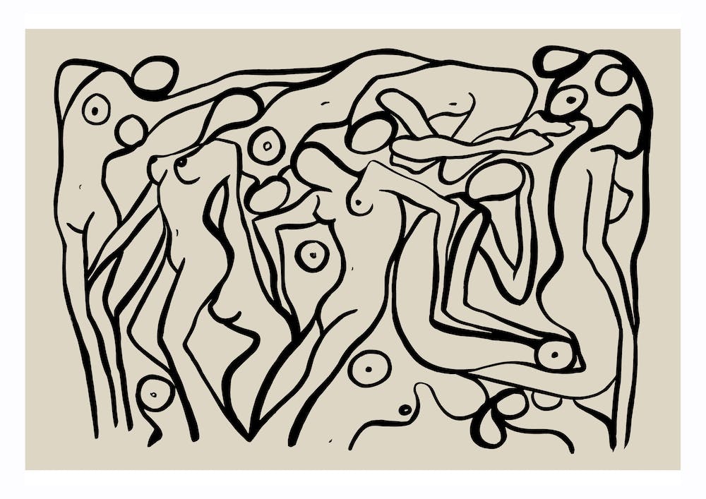 Psychedelic Nudes 2 Beiges