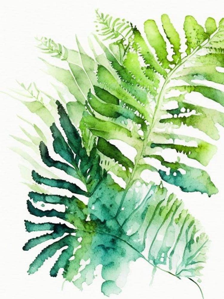 Marsh Fern Watercolour