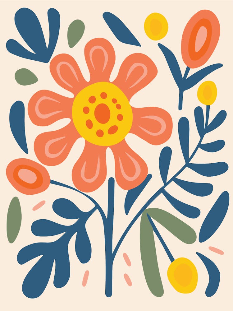 Florales Aquarellgemälde