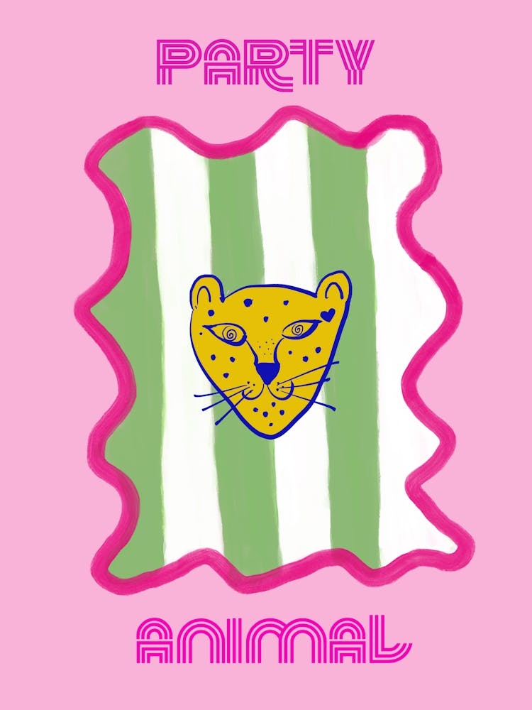 Party Animal Pink Cheetah Poster
