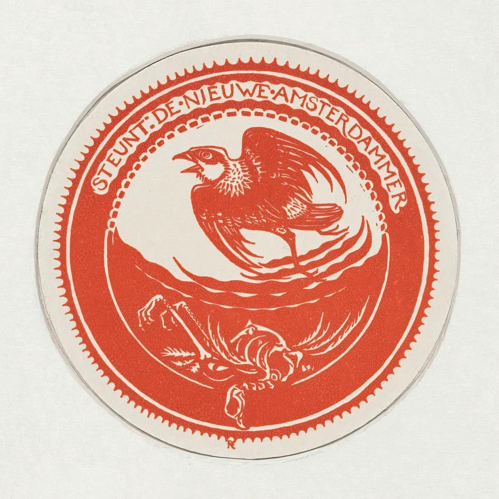 Bird Of Prey Near The Skeleton Of A Bird (1917), By Richard Roland Holst