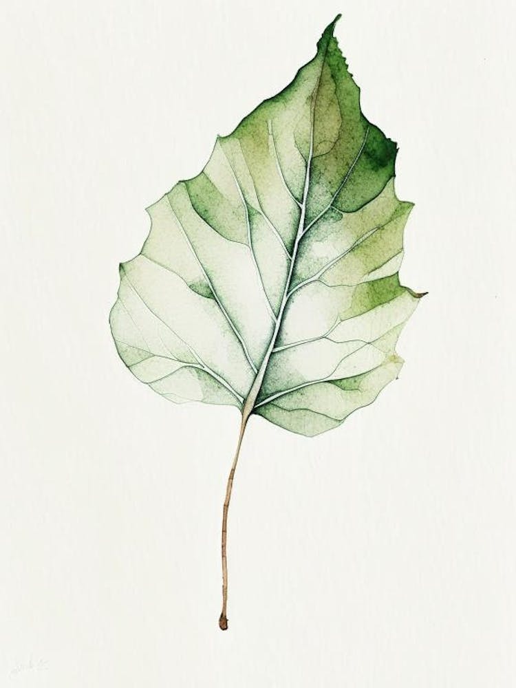 Feuille de Figuier Aquarelle Minimaliste 2