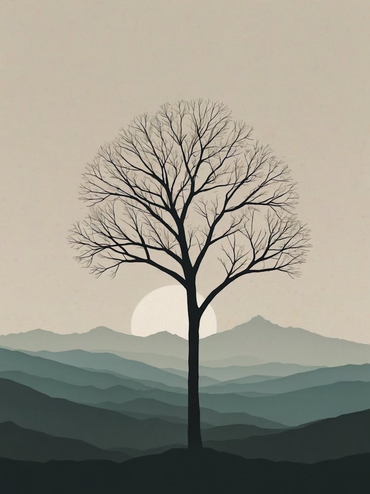 Tree In The Mountains