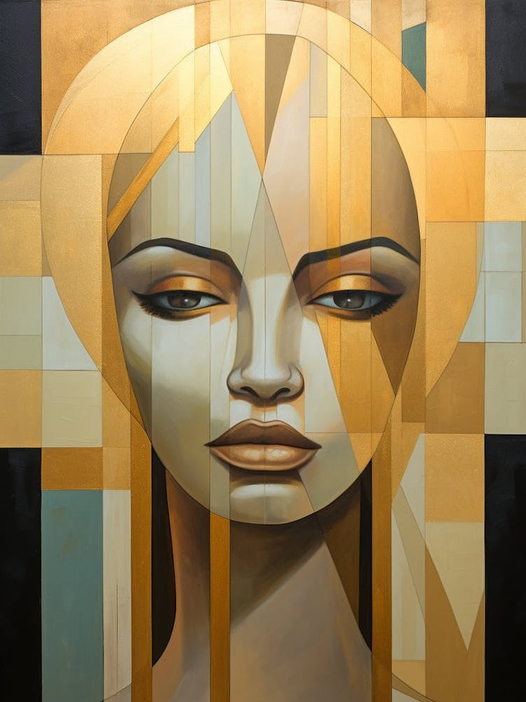 Abstract Geometric Lady Portrait 18