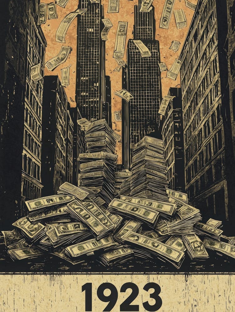 Aihrgdesign A Vintage Historical Poster Symbolizing The 1923 4