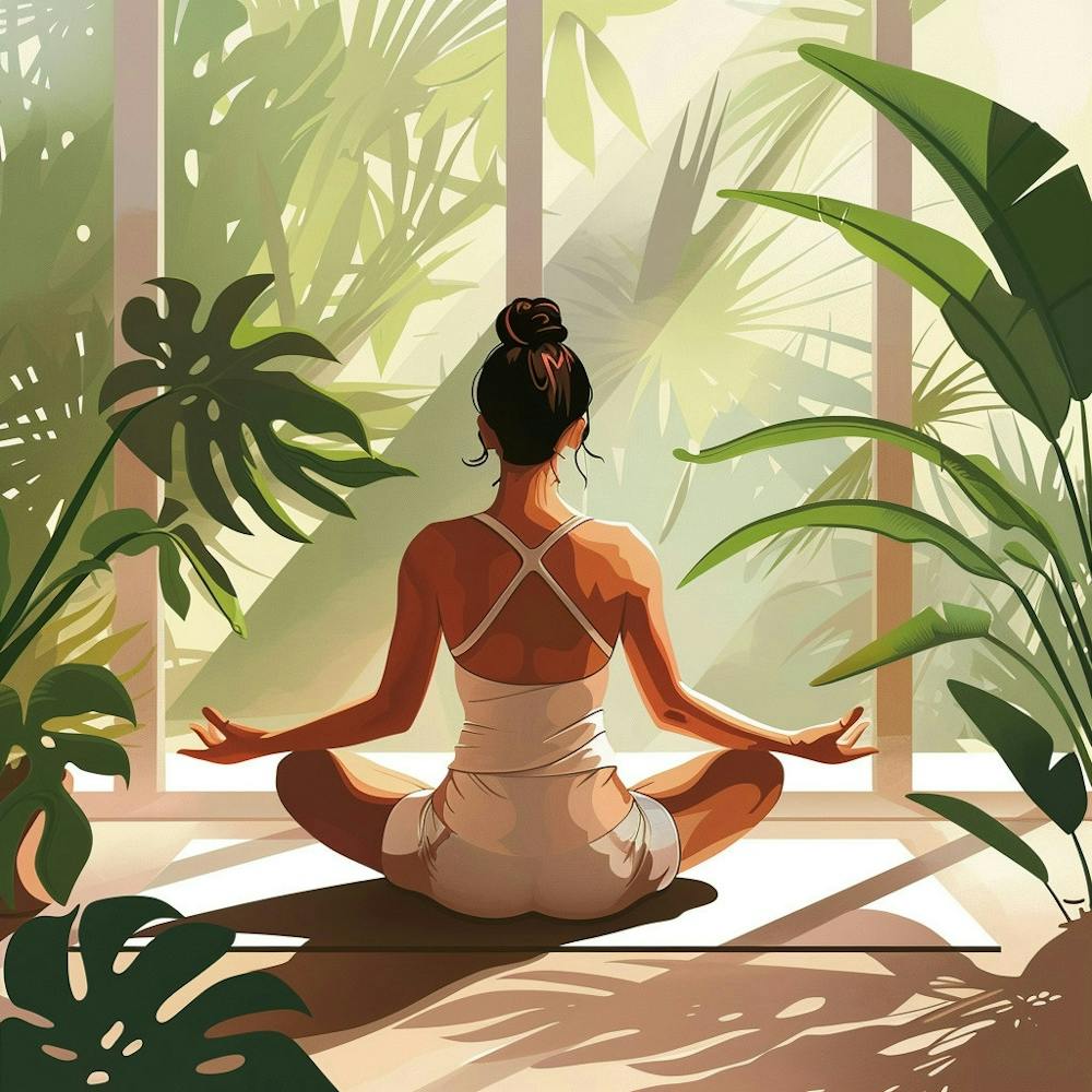 Illustration de Design Vectoriel d'une Séance de Yoga 1718673770 1