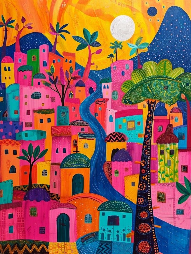 Kitsch Colourful Rio De Janeiro Cityscape 1