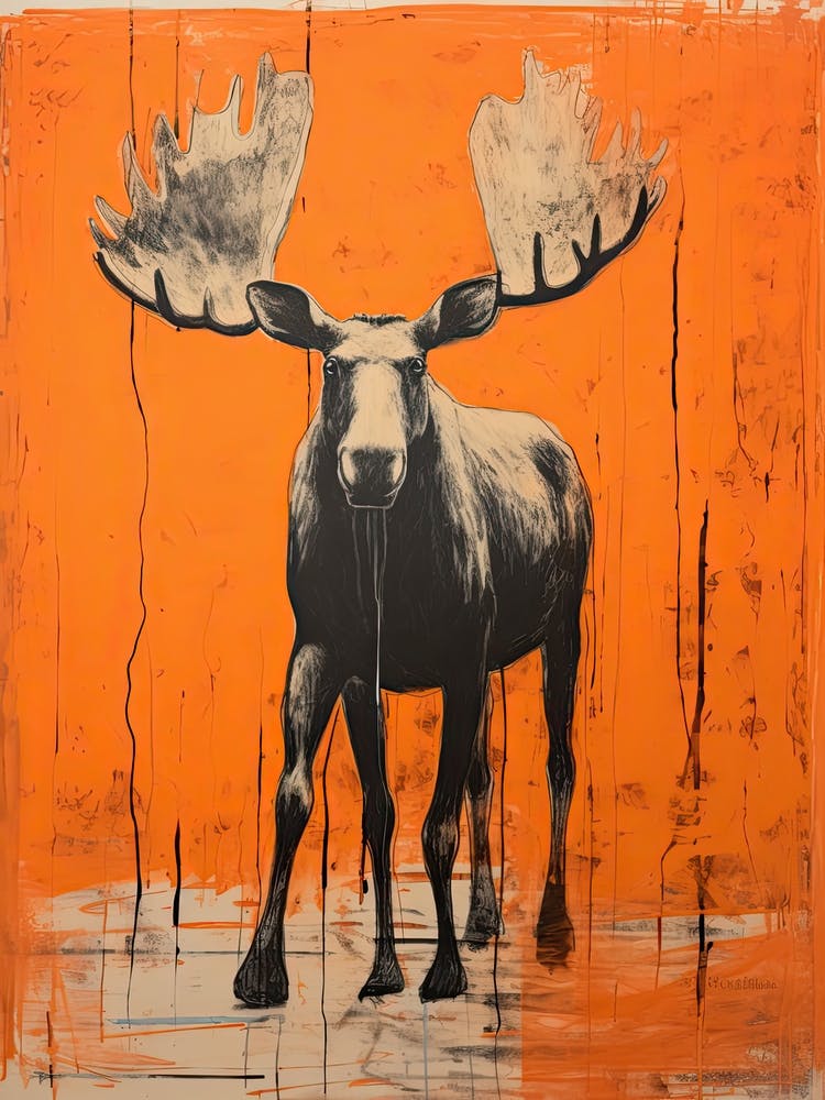Orignal, Dessin Animalier sur Bois 1