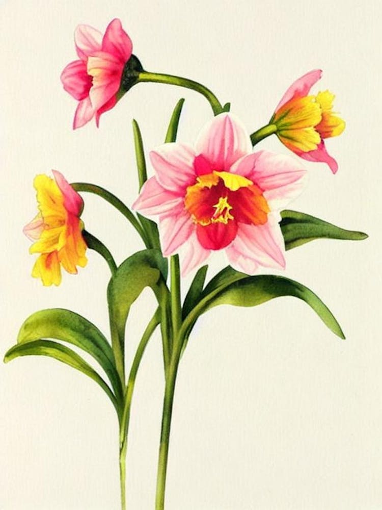 Narzissen Vintage Blumen Blume