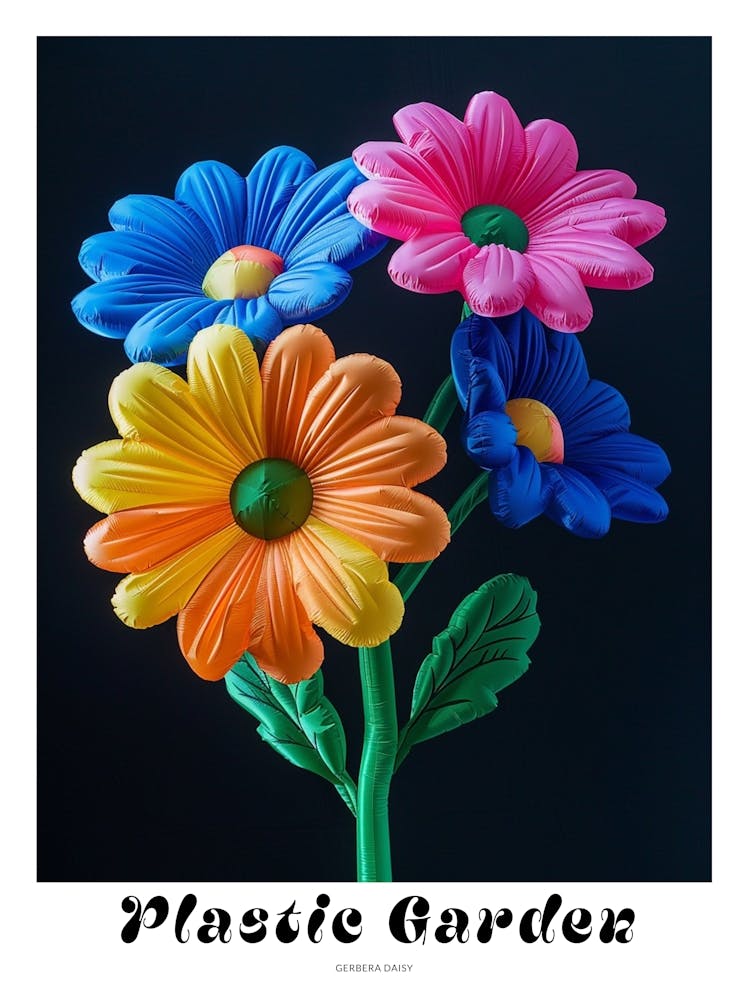 Bright Inflatable Flowers Poster Gerbera Daisy 2