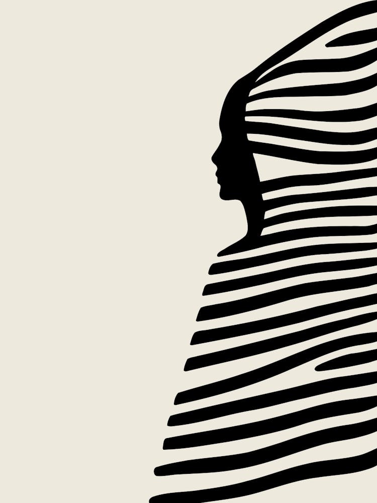 Woman in Stripes