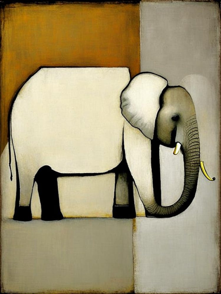 Elephant Symbol 1, Abstract Painting