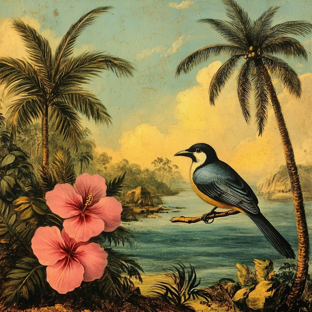 Vogel auf einem Ast – Kunst 5