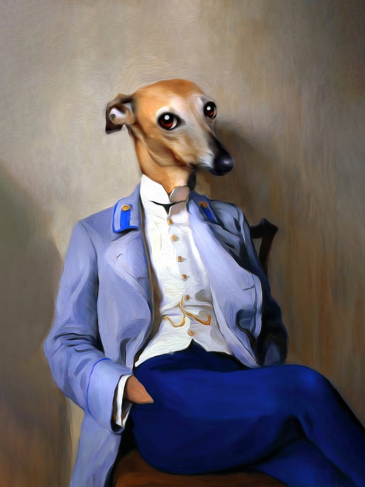 Alfred The Dandy Greyhound Pet Portraits