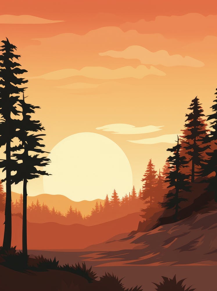 Sunset In The Forest 3
