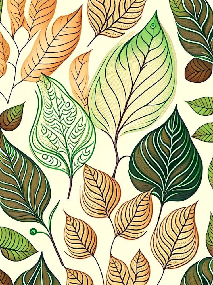 Leaf Pattern Warm Tones 2