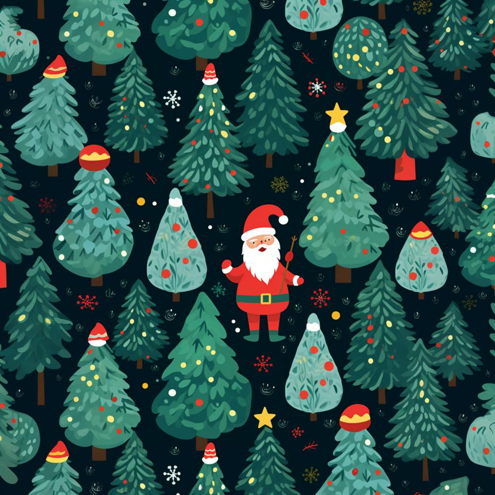 Christmas Tree Seamless Pattern