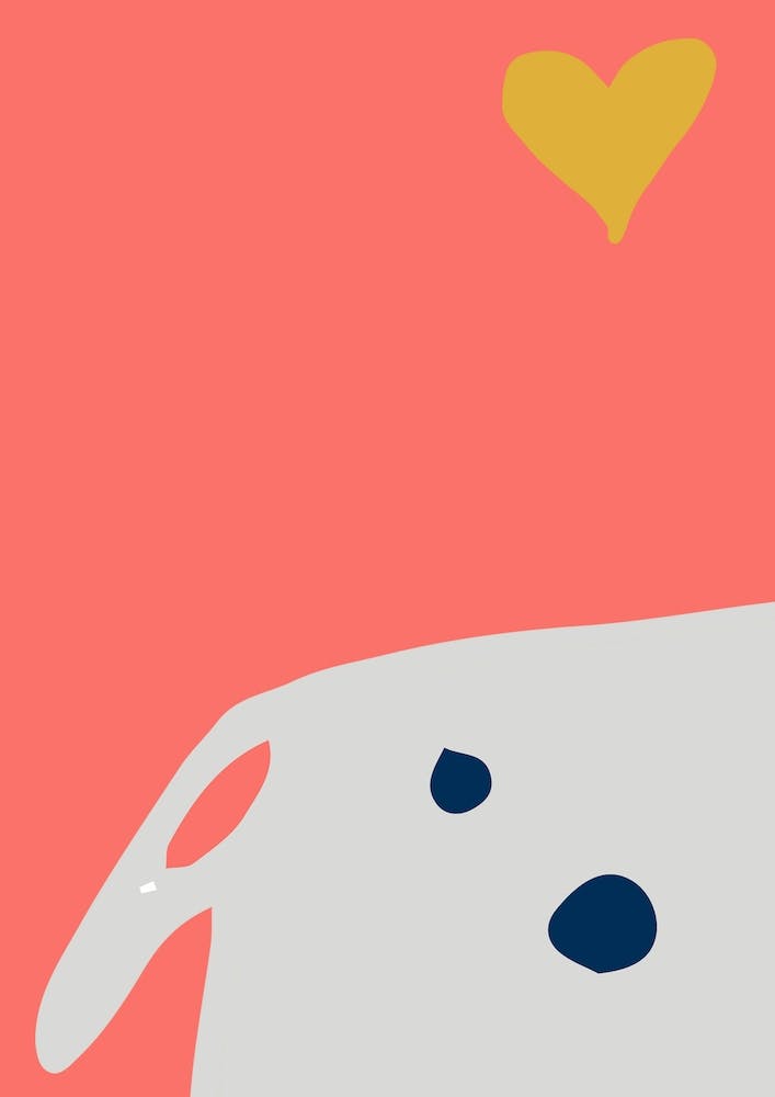 Cute Dog Coral Nursery