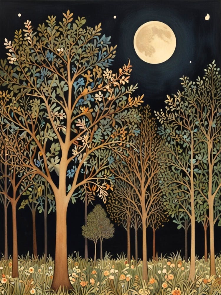William Morris Moonlight In The Forest 157