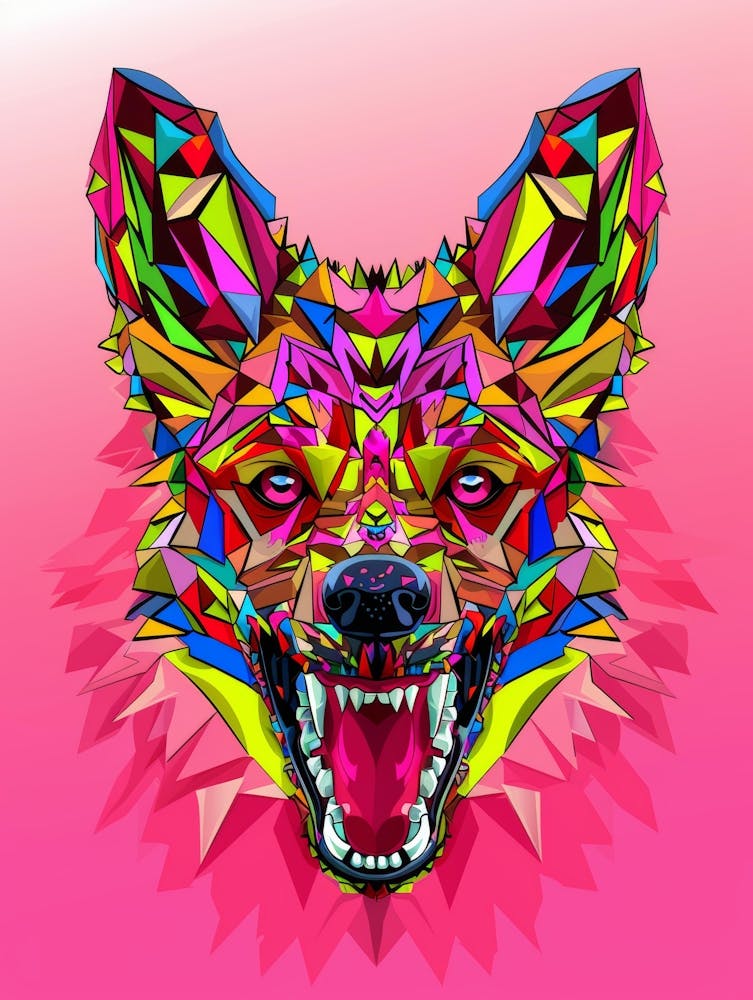 Abstrakter Wolfskopf