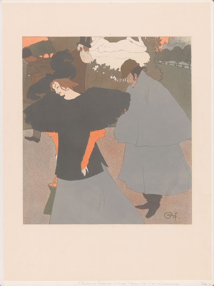 Lady on the Street Followed by a Gentleman (ca. 1897), Georges de Feure