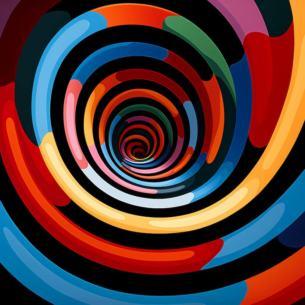 3D Colourful Optical Illusion