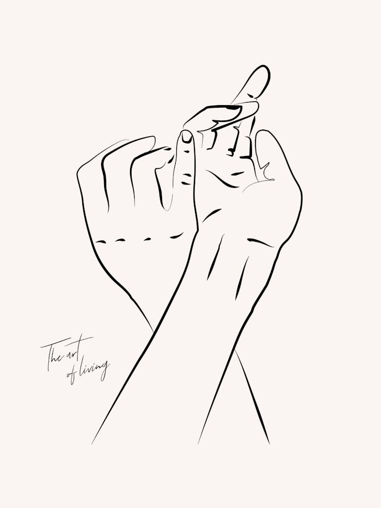 Drawing Of Two Hands