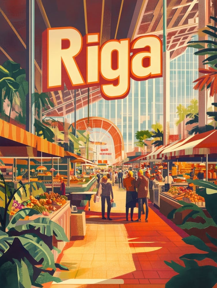 Aihrgdesign A 1970s Inspired Travel Poster For Riga