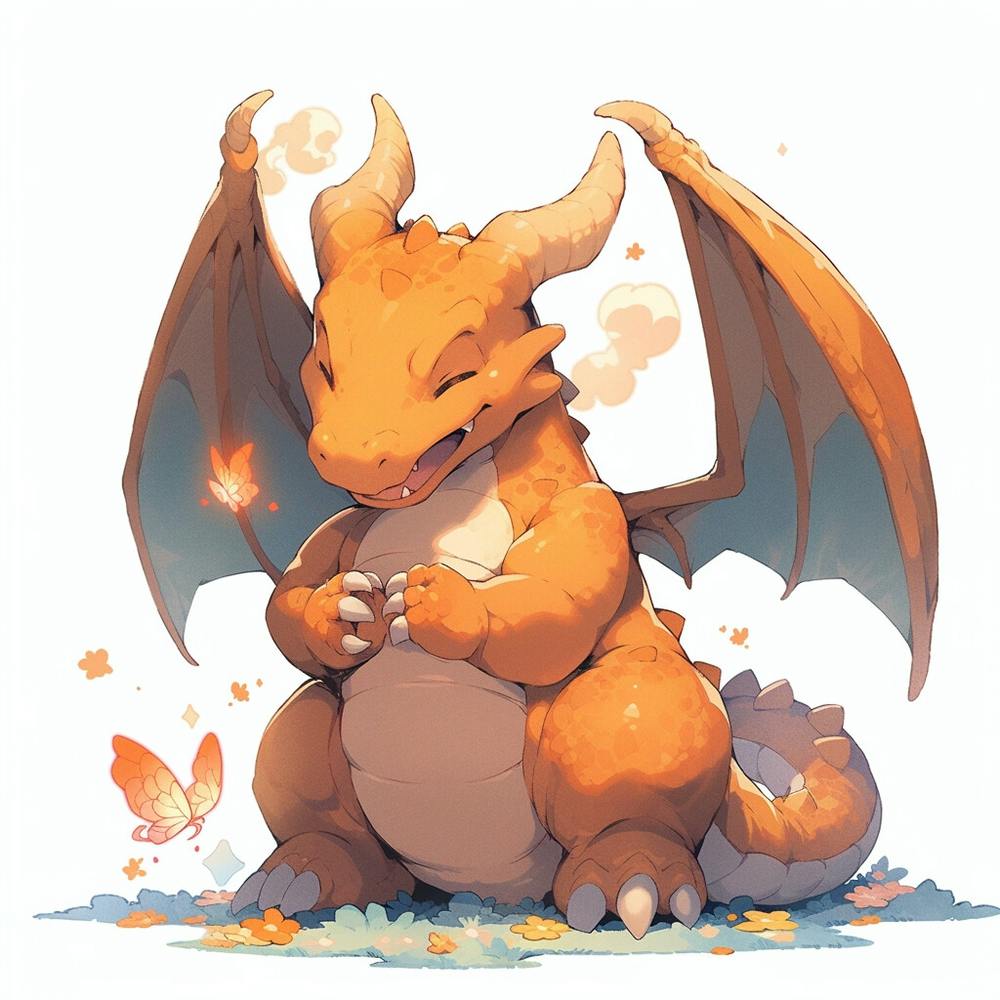 Cute Dragon, Charizard illustration