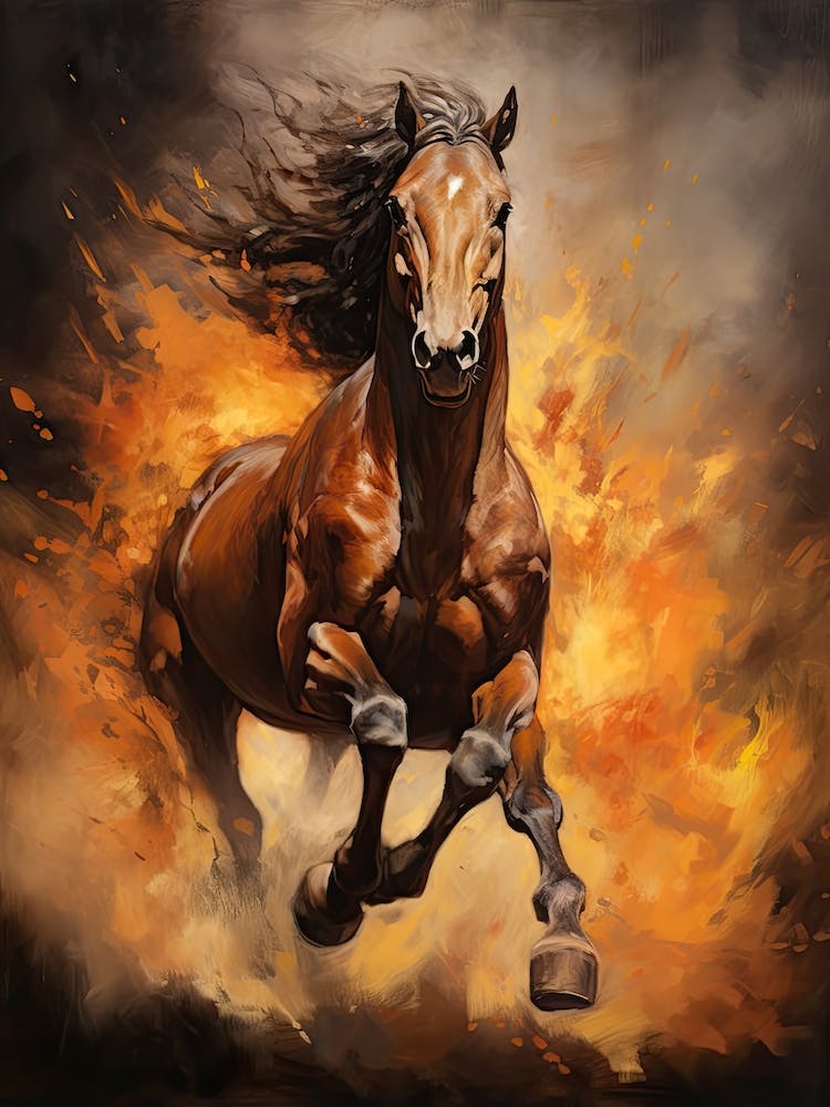 A Horse Painting In The Style Of Alla Prima 1