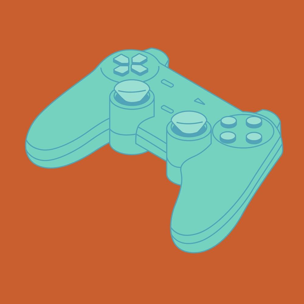 Retro Gaming Blue Jpg