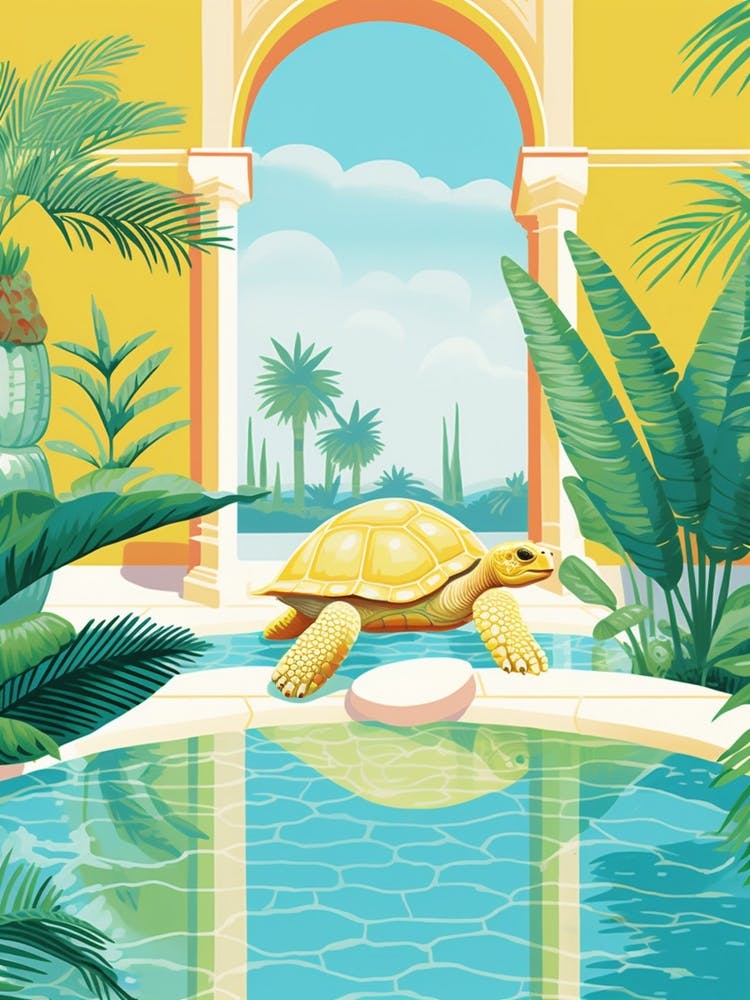 Abstract Turtle Art Nouveau