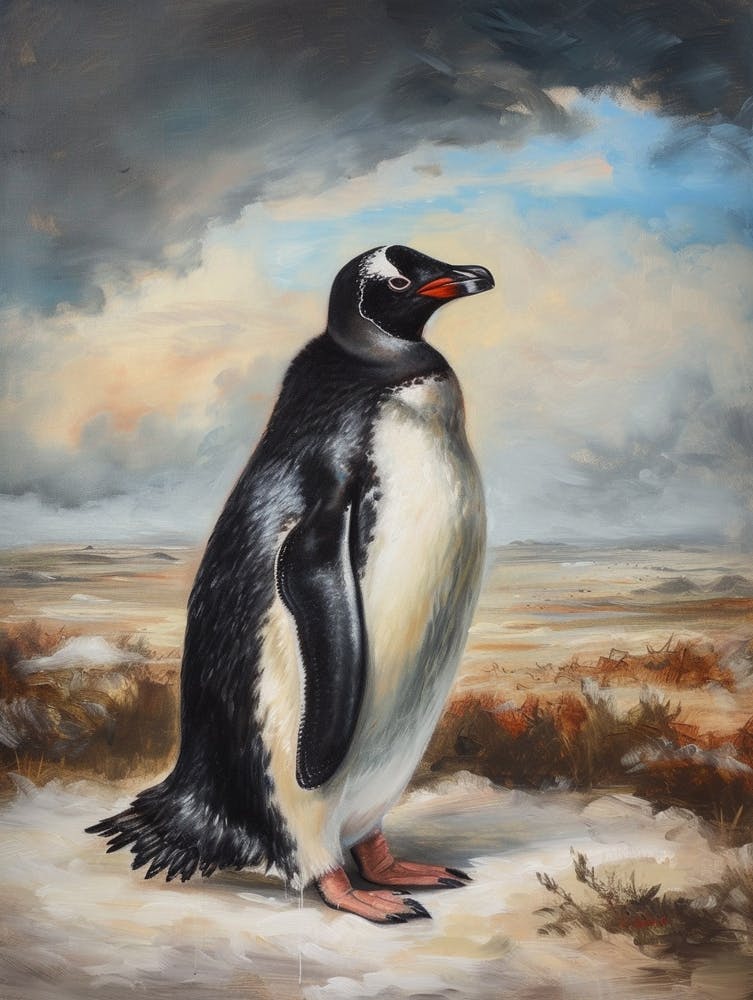 Adeliepinguin Salisbury Plain Ölgemälde 4