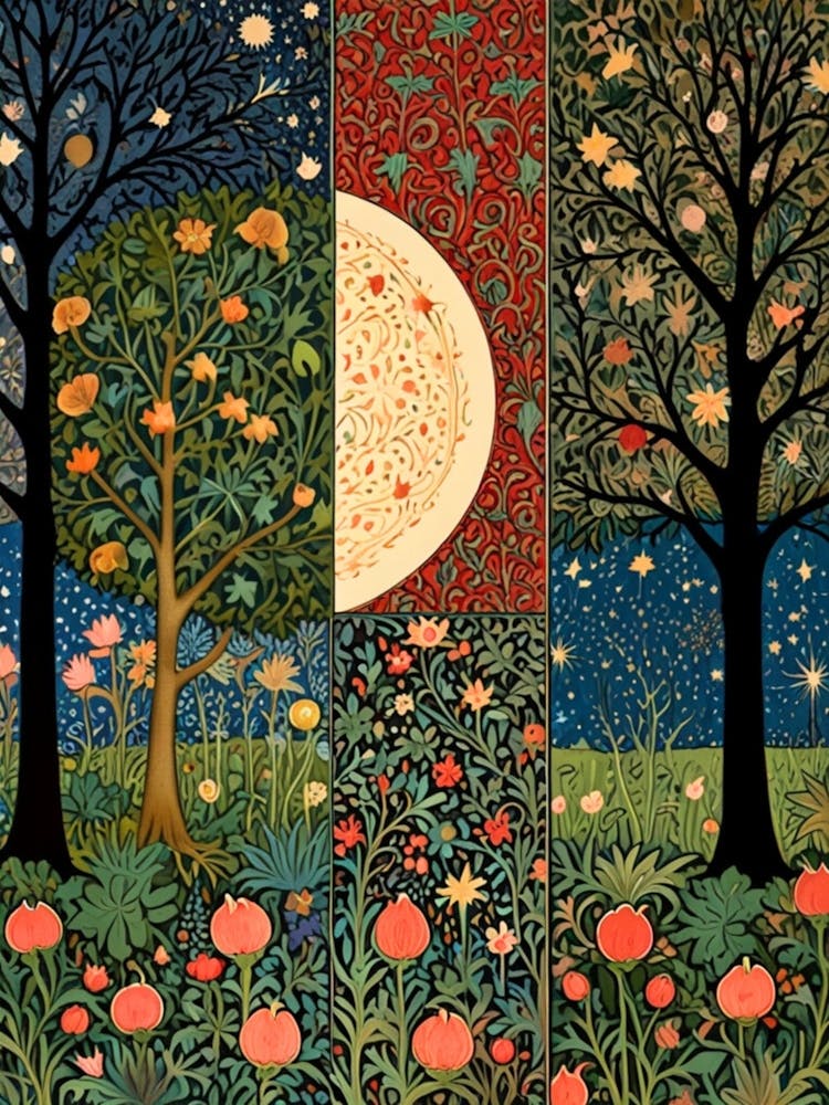 William Morris Moonlight In The Garden 26