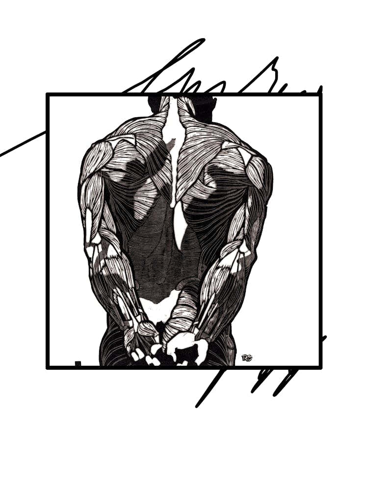 Black and White Male Nude VI (Set of 8)