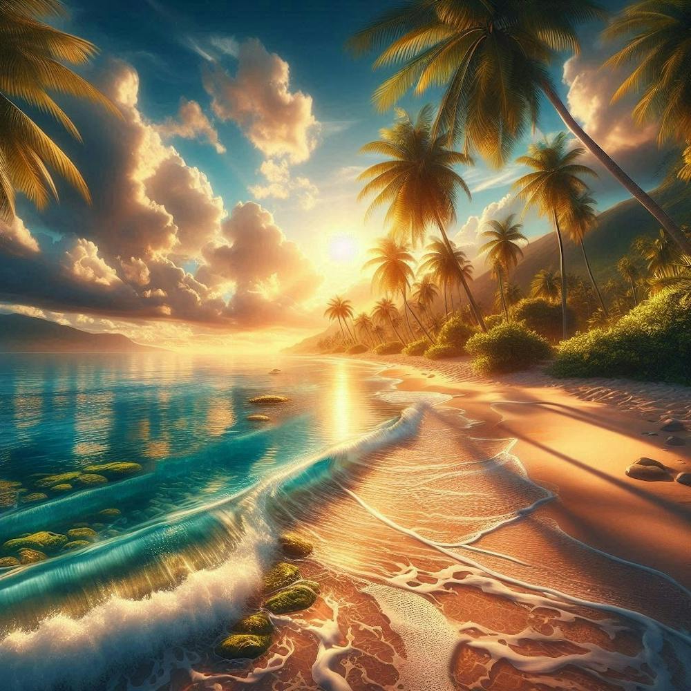 Sunset On The Beach 1096
