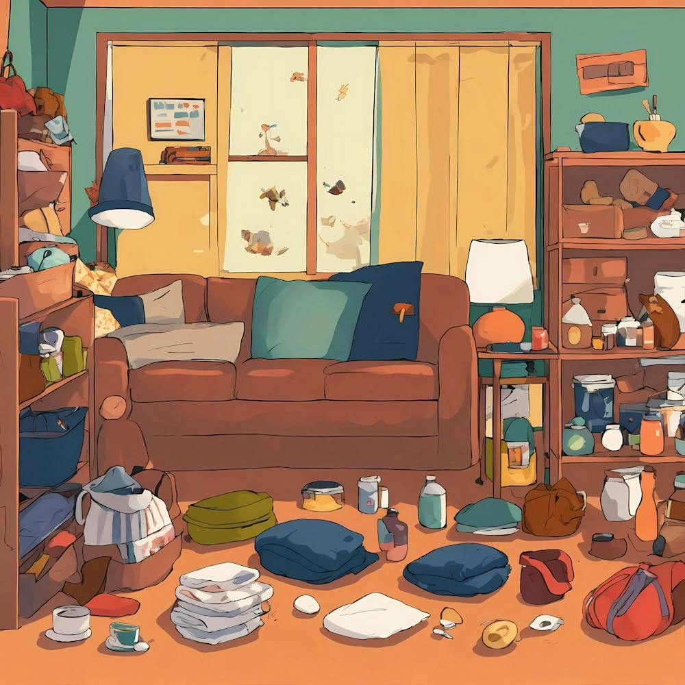 Messy Living Room