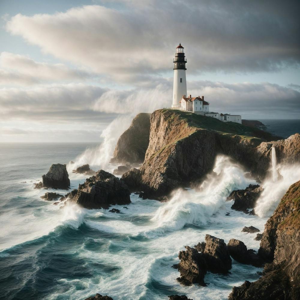 Lighthouse At Sunrise