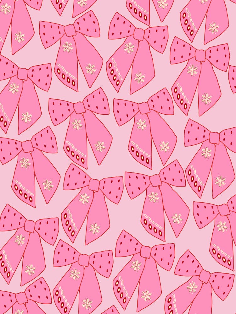 Pink Christmas Bows