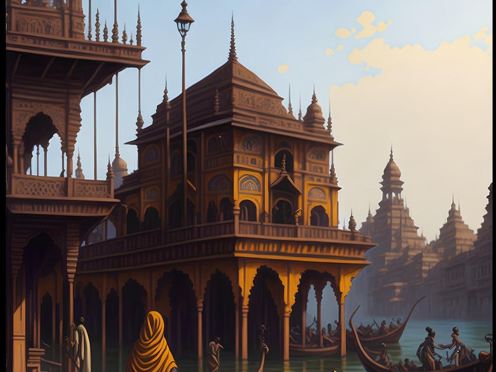  Portrait Of The Banaras Ghat 