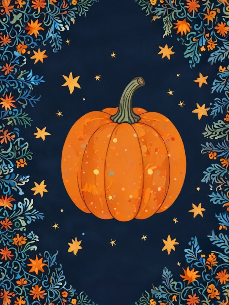 William Morris Halloween Kürbis