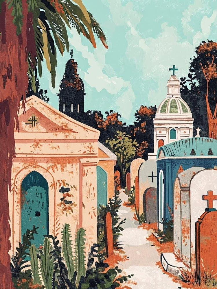 St Louis Cemetery No 1 Storybook Illustration 3