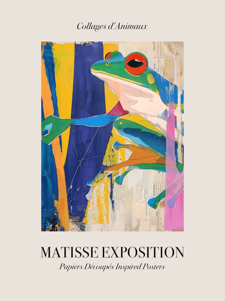 Frog 1 Matisse Inspired Exposition Animals Poster